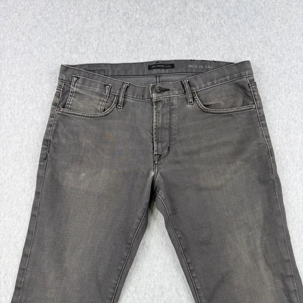 John Varvatos Jeans Mens 34x30 Gray Bowery Slim Straight Made in USA‎ Casual